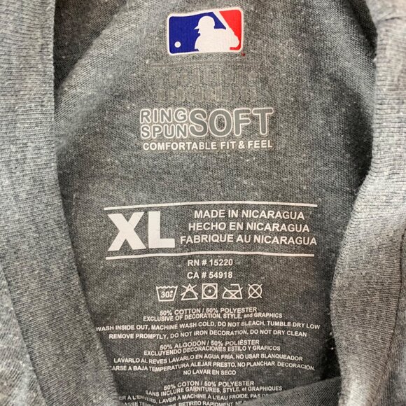 Major League Baseball MLB Gray Short Sleeve Crewneck Shirt Mens XL - Picture 3 of 4